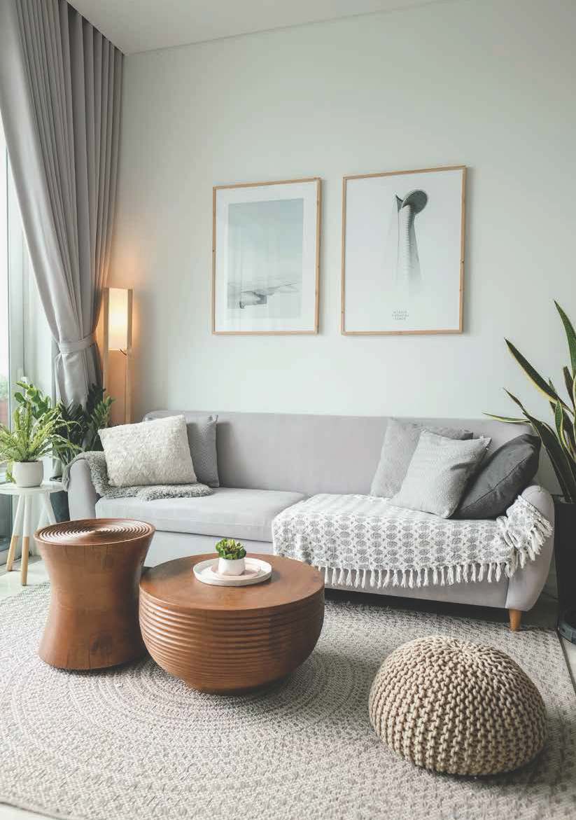 Warm contemporary residential interior