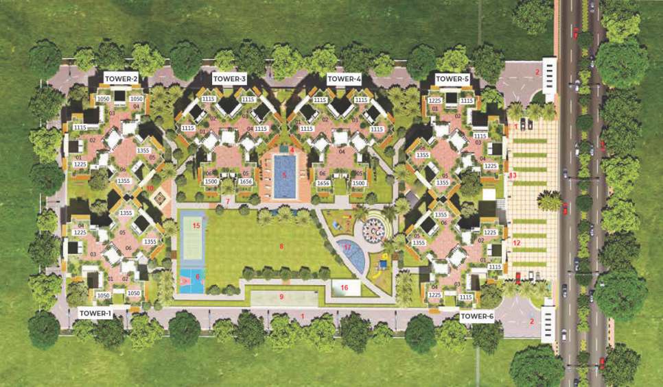 Landscape master plan and green open spaces